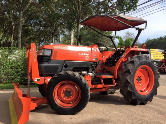 ขายรถไถKubota L4508 (4WD) พร้อมใบมีดหน้าและโรตารีช้าง รถพร้อมใช้งาน ขายรถไถKubota L4508 (4WD) พร้อมใบมีดหน้าและโรตารีช้าง รถพร้อมใช้งาน