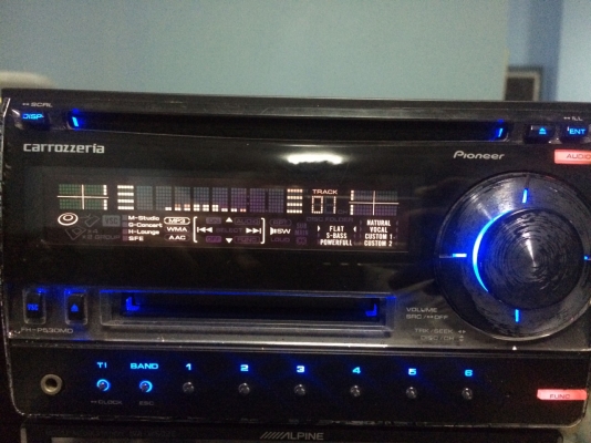 Pioneer FH-P530MD MP3-RW CD-RW AUX กราฟฟิกหน้าจอ ปรีเอ้า1ชุด คุมกล่องCD โครเมี่ยนลอก มือ2 ญี่ปุ่น