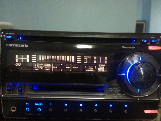 Pioneer FH-P530MD MP3-RW CD-RW AUX กราฟฟิกหน้าจอ ปรีเอ้า1ชุด คุมกล่องCD โครเมี่ยนลอก มือ2 ญี่ปุ่น