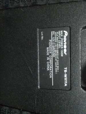 SUB BOXใต้เบาะ Pioneer TS-WX11A ดอก6x9 เพาเวอร์ในตัว150W เสียงเบสแน่น มือ2 ญี่ปุ่น