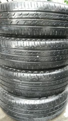 ล้อ mitsu mirage ล้อสวยปิ๊งสีเดิมโรงงาน เงาวิ๊งๆ  ยางดอกหนาสวยมาก บริสโตน 165 65 14