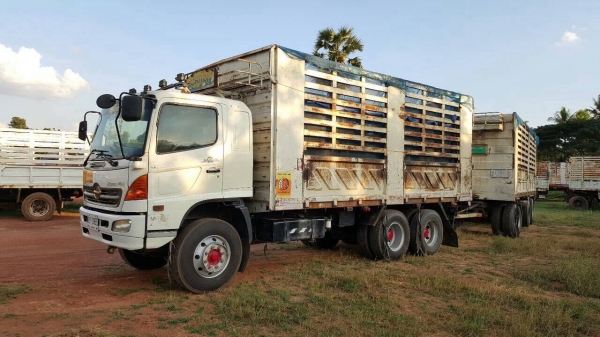 ขายรถพ่วง แม่-ลูกไม่ดั้ม HINO 320 ปี 50 กระบะสามมิตร คัสซีสวยตลอดเส้น เครื่องเดิม เกียร์เดิม ทะเบียนพร้อมโอน