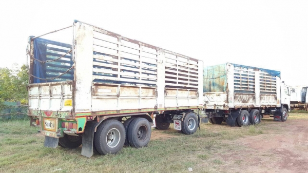 ขายรถพ่วง แม่-ลูกไม่ดั้ม HINO 320 ปี 50 กระบะสามมิตร คัสซีสวยตลอดเส้น เครื่องเดิม เกียร์เดิม ทะเบียนพร้อมโอน