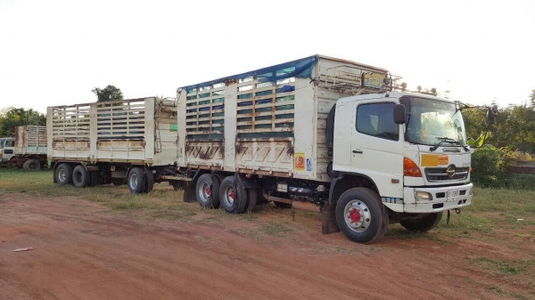 ขายรถพ่วง แม่-ลูกไม่ดั้ม HINO 320 ปี 50 กระบะสามมิตร คัสซีสวยตลอดเส้น เครื่องเดิม เกียร์เดิม ทะเบียนพร้อมโอน