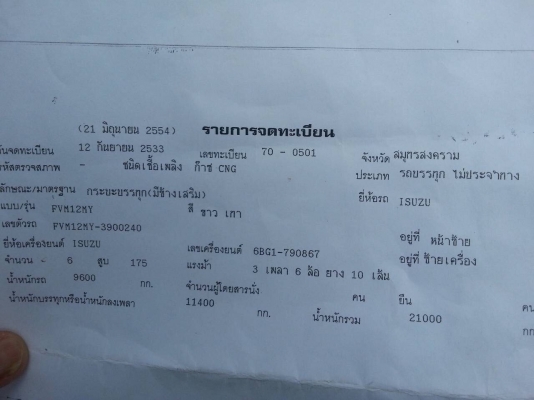 ขายครับ อีซูซุ 175 เครื่องดีแคสชีสวย ใช้ก้าชCNG พร้อมใช้ครับ