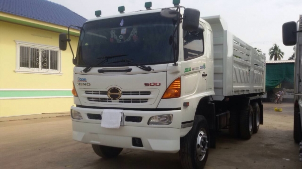 ขายรถบรรทุกสิบล้อดัมพ์ Hino 320 ปี 50 กระบะดัมพ์สามมิตรใหม่ ยางดี มีระบบลากพ่วง รถสวยพร้อมใช้งาน