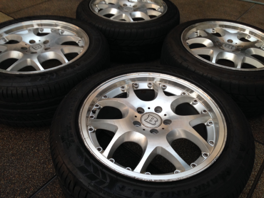 ล้อ BRABUS Block 5 ขอบ18 พร้อมยางสิ้นปี13 ดอกเต็มๆ ใช้กันยาว ราคาไม่แพง