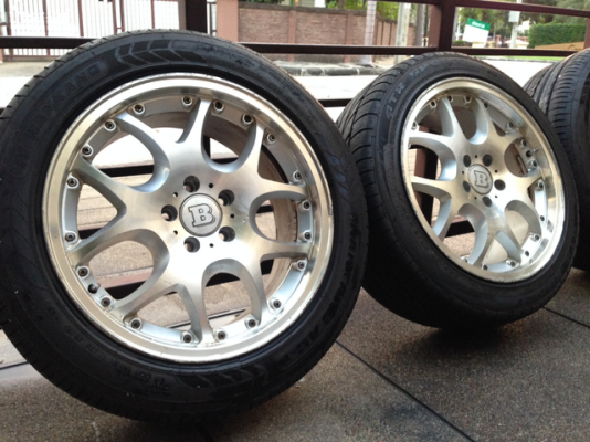 ล้อ BRABUS Block 5 ขอบ18 พร้อมยางสิ้นปี13 ดอกเต็มๆ ใช้กันยาว ราคาไม่แพง