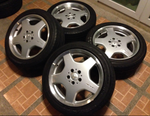 ล้อแท้ AMG Style 1 ขอบ18 สีเดิม ขอบหนา ไม่มีซ่อม พร้อมยางดอกเต็มๆ ใช้ได้อีกนาน ราคาไม่แพง
