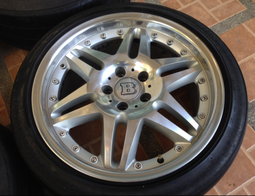 ล้อ BRABUS Block 6 ขอบ18 5รู112 หน้า 8.5 หลัง 9.5 สภาพดี ไม่มีซ่อม ราคาไม่แพง