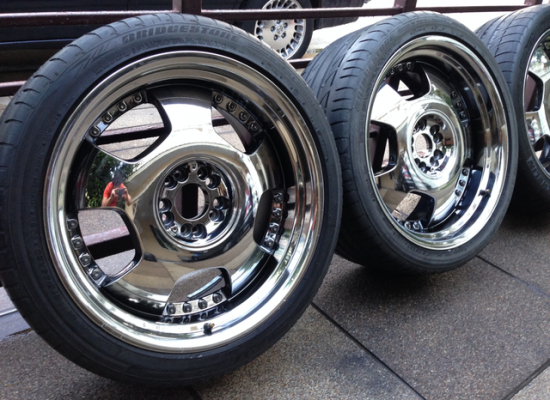 ล้อ VIP Step rim ขอบ20 สภาพสวย สีเดิม ไม่เคยซ่อม 5รู114 และ 5รู100 จากโรงงาน หน้า 8.5 นิ้ว off +42 หลัง 9.5 นิ้ว off+40 พร้อมยาง ราคาไม่แพง