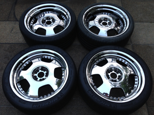 ล้อ VIP Step rim ขอบ20 สภาพสวย สีเดิม ไม่เคยซ่อม 5รู114 และ 5รู100 จากโรงงาน หน้า 8.5 นิ้ว off +42 หลัง 9.5 นิ้ว off+40 พร้อมยาง ราคาไม่แพง