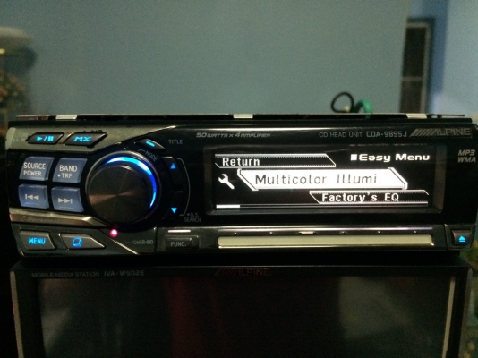 Alpine CDA-9855J 24Bit 4V รุ่นใหญ่ MP3 CD ปรีเอ้า3ชุด HDD1ชุด CROSSOVERในตัว กราฟฟิกหน้า ปุ่มเลื่อนสัมผัส กล่องไฟ4V สภาพสวย มือ2 ญี่ปุ่น