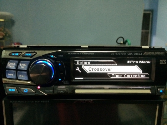 Alpine CDA-9855J 24Bit 4V รุ่นใหญ่ MP3 CD ปรีเอ้า3ชุด HDD1ชุด CROSSOVERในตัว กราฟฟิกหน้า ปุ่มเลื่อนสัมผัส กล่องไฟ4V สภาพสวย มือ2 ญี่ปุ่น