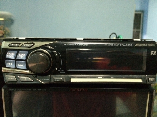 Alpine CDA-9855J 24Bit 4V รุ่นใหญ่ MP3 CD ปรีเอ้า3ชุด HDD1ชุด CROSSOVERในตัว กราฟฟิกหน้า ปุ่มเลื่อนสัมผัส กล่องไฟ4V สภาพสวย มือ2 ญี่ปุ่น