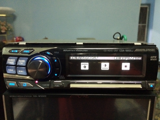 Alpine CDA-9855J 24Bit 4V รุ่นใหญ่ MP3 CD ปรีเอ้า3ชุด HDD1ชุด CROSSOVERในตัว กราฟฟิกหน้า ปุ่มเลื่อนสัมผัส กล่องไฟ4V สภาพสวย มือ2 ญี่ปุ่น