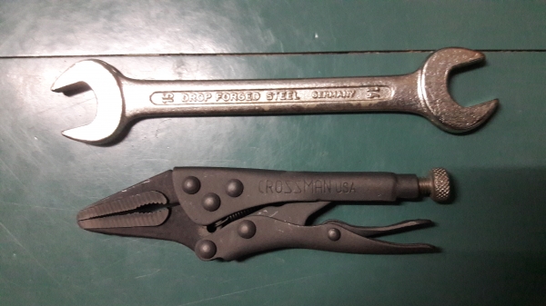 ขายคีมล็อคปากยาวCROSSMAN USA. SIZE 5"ใหม่เก่าเก็บคู่ปากตายเบอร์14-15 GERMANY.