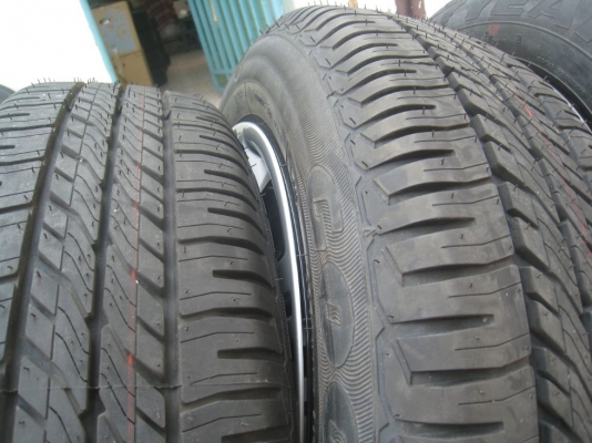 ขายกะทะล้อ Honda jazz ขอบ15 4/100 +ฝาครอบ + ยางปลายปี12 (081-3747940)