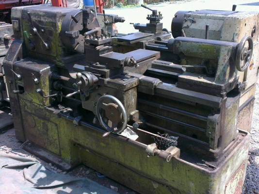 ขาย แท่นกลึงเก่าญี่ปุ่น ราคาถูก 4 ฟุต 4 เพลา มีเบลค เครื่องแน่น นครปฐม