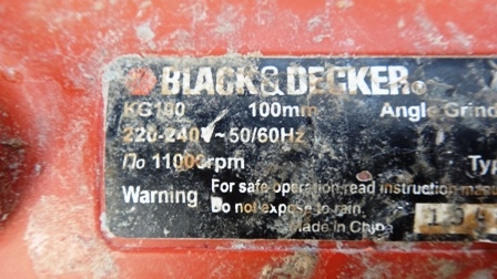 เครื่องเจียรไฟฟ้า BLACK AND DECKERรุ่นKG190 พร้อมใช้งาน ถูกมาก เครื่องเจียรไฟฟ้า BLACK AND DECKERรุ่นKG190 พร้อมใช้งาน ถูกมาก