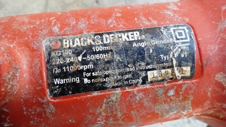 เครื่องเจียรไฟฟ้า BLACK AND DECKERรุ่นKG190 พร้อมใช้งาน ถูกมาก เครื่องเจียรไฟฟ้า BLACK AND DECKERรุ่นKG190 พร้อมใช้งาน ถูกมาก