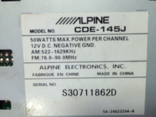 Alpine CDE-145J รุ่นใหญ่ 24Bit 4V USB Ipod MP3 CD AUX ปรีเอ้า3ชุด สามารถใช้รวมกับแอพAlpineในการปรับจูนระบบเสียงต่างๆ สภาพสวย มือ2 ญี่ปุ่น Alpine CDE-145J รุ่นใหญ่ 24Bit 4V USB Ipod MP3 CD AUX ปรีเอ้า3ชุด สามารถใช้รวมกับแอพAlpineในการปรับจูนระบบเสียงต่างๆ สภาพสวย มือ2 ญี่ปุ่น