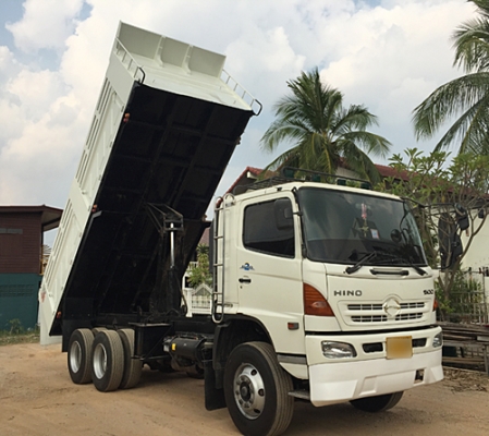 ขาย HINO MEGA 320 ยูโรทู ดั้มสามมิตรมีระบบลากพ่วง ยางใหม่10เส้น เครื่องเดิม เกียร์เดิม หัวเก๋งสีเดิม คัสซีสวย