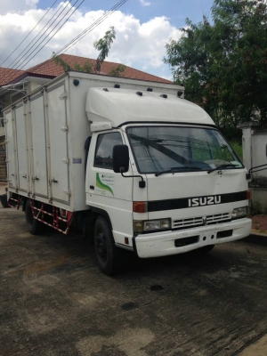 รถบรรทุก ISUZU  6 ล้อ เครื่อง 115 แรง ปี 33 แปลงลงเกียร์สั้นแล้ว ยาว 4 เมตรตู้เปิด 8 บาน ราคา 255,000 บ. รถอยู่สระบุรี