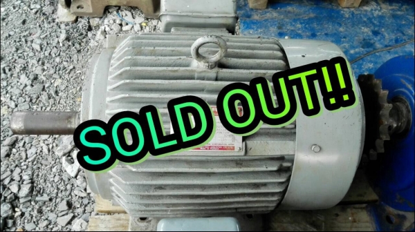 ====== Sold Out!! ====== มอเตอร์ Mitsubishi 15 HP. 1450 RPM. 380V. สภาพสวย เดิมๆ วิ่งเงียบ พร้อมใช้งาน