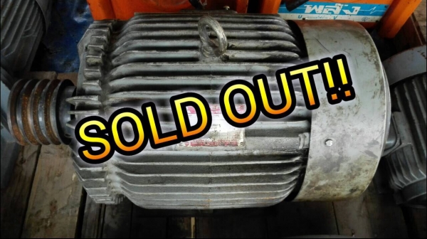 ===== Sold Out!! ======  มอเตอร์ Mitsubishi 25 HP. 1450 RPM. 380V. สภาพสวย เดิมๆ วิ่งเงียบ พร้อมใช้งาน