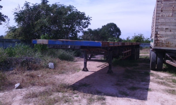 หางพื้นเรียบ 3 เพลาแท้ ยาว 12 เมตร