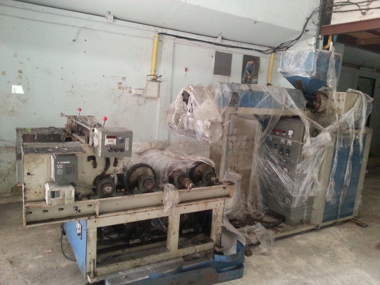 ขายเครื่องรีดแผ่นพลาสติก extruder PP PE พร้อมอุปกรณ์ 0898135855