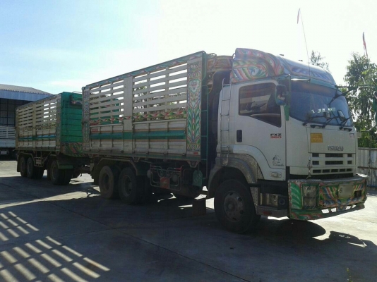 ขายรถพ่วง 22 ล้อ แม่.ลูก กระบะเหล็กคอกเกษตรดั้ม ISUZU 360 แม่ปี.56 ลูกปี.55 รถพร้อมใช้ ราคา.2700000 ต่อรอง สนใจรีบจองด่วน