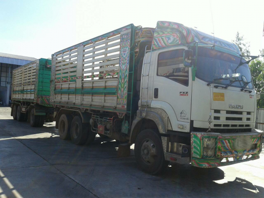 ขายรถพ่วง 22 ล้อ แม่.ลูก กระบะเหล็กคอกเกษตรดั้ม ISUZU 360 แม่ปี.56 ลูกปี.55 รถพร้อมใช้ ราคา.2700000 ต่อรอง สนใจรีบจองด่วน