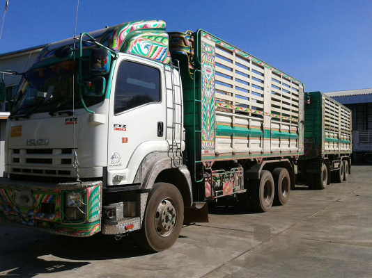 ขายรถพ่วง 22 ล้อ แม่.ลูก กระบะเหล็กคอกเกษตรดั้ม ISUZU 360 แม่ปี.56 ลูกปี.55 รถพร้อมใช้ ราคา.2700000 ต่อรอง สนใจรีบจองด่วน
