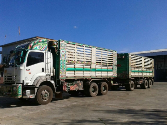 ขายรถพ่วง 22 ล้อ แม่.ลูก กระบะเหล็กคอกเกษตรดั้ม ISUZU 360 แม่ปี.56 ลูกปี.55 รถพร้อมใช้ ราคา.2700000 ต่อรอง สนใจรีบจองด่วน