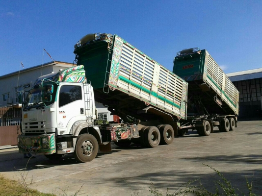 ขายรถพ่วง 22 ล้อ แม่.ลูก กระบะเหล็กคอกเกษตรดั้ม ISUZU 360 แม่ปี.56 ลูกปี.55 รถพร้อมใช้ ราคา.2700000 ต่อรอง สนใจรีบจองด่วน