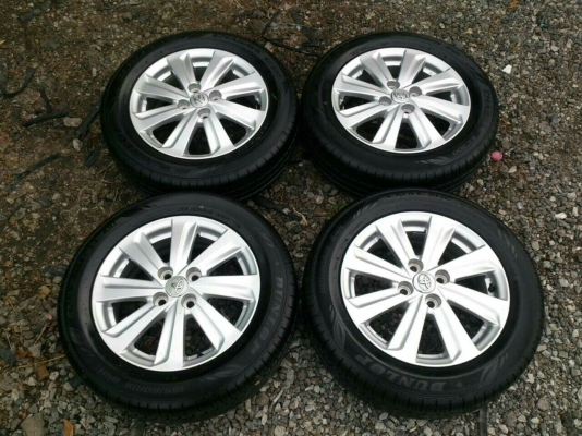 ขายแม็กยางถอดป้านแดง TOYOTA VIOS ขอย15 พร้อมยาง DUNLOP 185/60R15 ยางสัปดาห์ที่41ปี14 ตุ่มหน้ายางยังอยู่ สวยๆ จำนวน 1 ชุด พร้อมน๊อตแท้ 16 ตัว  8800