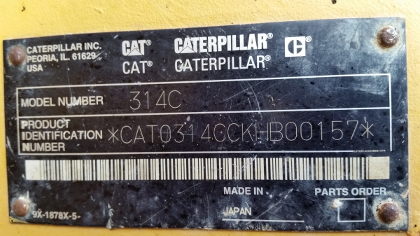 ขาย1150000รถแม็คโครCAT 314 C ซีเรียสูงแรงประหยัดชั่วโม่งทำงานน้อยแอร์เย็นมาก รถนอกนำเข้ายังไม่เคยใช้