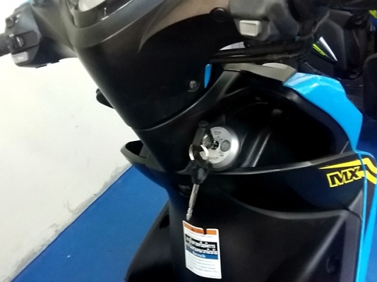mio125 i MX สีฟ้าดำ ตัวท๊อป ล้อแมกซ์ รถเดือน พฤศจิกายน ปี 57 ไมล์ 5 พันโล ฟรีโอน 30900