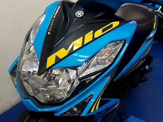 mio125 i MX สีฟ้าดำ ตัวท๊อป ล้อแมกซ์ รถเดือน พฤศจิกายน ปี 57 ไมล์ 5 พันโล ฟรีโอน 30900