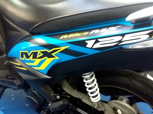mio125 i MX สีฟ้าดำ ตัวท๊อป ล้อแมกซ์ รถเดือน พฤศจิกายน ปี 57 ไมล์ 5 พันโล ฟรีโอน 30900