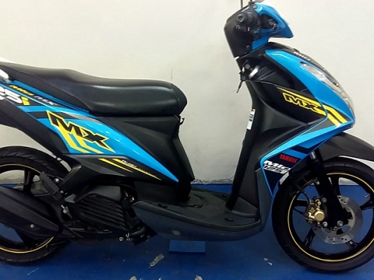 mio125 i MX สีฟ้าดำ ตัวท๊อป ล้อแมกซ์ รถเดือน พฤศจิกายน ปี 57 ไมล์ 5 พันโล ฟรีโอน 30900
