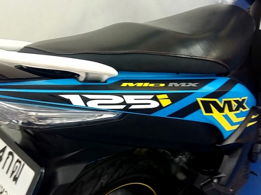 mio125 i MX สีฟ้าดำ ตัวท๊อป ล้อแมกซ์ รถเดือน พฤศจิกายน ปี 57 ไมล์ 5 พันโล ฟรีโอน 30900
