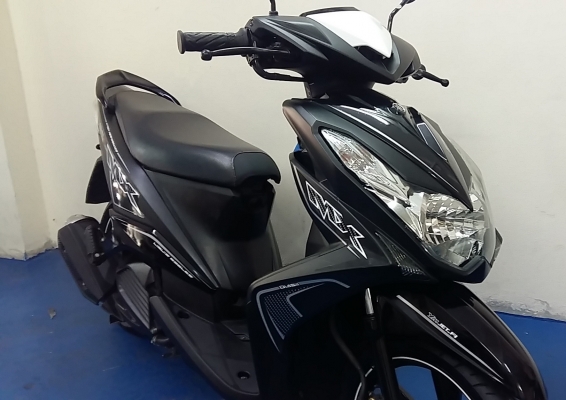mio125 i MX สีดำ ลายใหม่ล่าสุด ตัวท๊อป ล้อแมกซ์ขอบขาว รถเดือน มิ.ย. ปี 58 ปีนี้เลย ไมล์ 2 พันโลเท่านั้น ฟรีโอน 31900