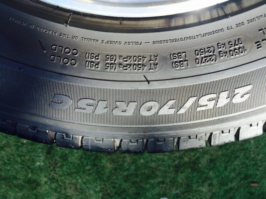 ขายยางพร้อมแม็ก michelin 215/70/15