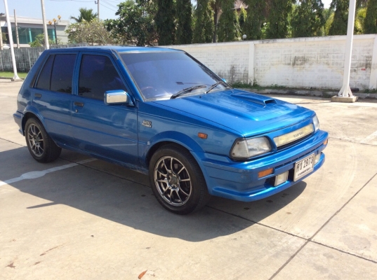 ขายรถtoyota starlet EP71 turbo ตัวเทอร์โบแท้ ปี87 เครื่อง 4Eหัวฉีดเทอร์โบ เกียร์ธรรมดา เพาเวอร์ จูนe85 เบาะหนังสวยแอร์หนาวเกจ์วัดsard ทามเมอร์เบาะหลังพับได้ ตัวถังเดิมๆไม่มีชนชุดแต่งเทอร์โบแท้ แม็ก15"ยางดี เครื่องแน่นแรงๆขับมัน ช่วงล่างดี รถพร้อมใช้