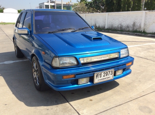 ขายรถtoyota starlet EP71 turbo ตัวเทอร์โบแท้ ปี87 เครื่อง 4Eหัวฉีดเทอร์โบ เกียร์ธรรมดา เพาเวอร์ จูนe85 เบาะหนังสวยแอร์หนาวเกจ์วัดsard ทามเมอร์เบาะหลังพับได้ ตัวถังเดิมๆไม่มีชนชุดแต่งเทอร์โบแท้ แม็ก15"ยางดี เครื่องแน่นแรงๆขับมัน ช่วงล่างดี รถพร้อมใช้