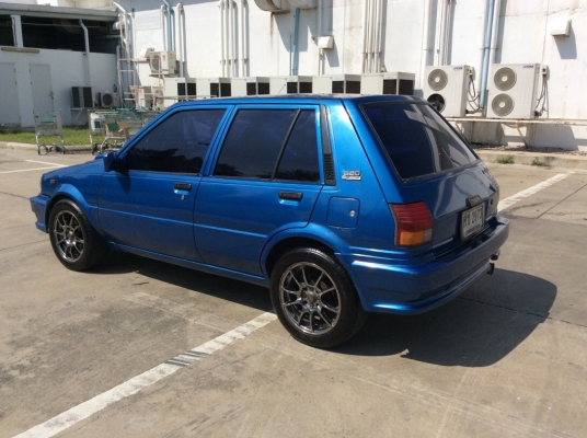 ขายรถtoyota starlet EP71 turbo ตัวเทอร์โบแท้ ปี87 เครื่อง 4Eหัวฉีดเทอร์โบ เกียร์ธรรมดา เพาเวอร์ จูนe85 เบาะหนังสวยแอร์หนาวเกจ์วัดsard ทามเมอร์เบาะหลังพับได้ ตัวถังเดิมๆไม่มีชนชุดแต่งเทอร์โบแท้ แม็ก15"ยางดี เครื่องแน่นแรงๆขับมัน ช่วงล่างดี รถพร้อมใช้