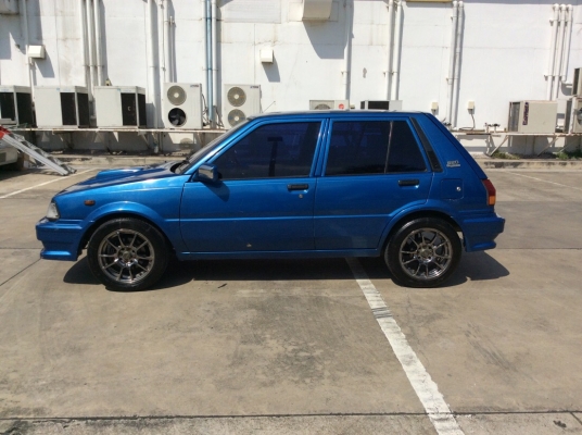 ขายรถtoyota starlet EP71 turbo ตัวเทอร์โบแท้ ปี87 เครื่อง 4Eหัวฉีดเทอร์โบ เกียร์ธรรมดา เพาเวอร์ จูนe85 เบาะหนังสวยแอร์หนาวเกจ์วัดsard ทามเมอร์เบาะหลังพับได้ ตัวถังเดิมๆไม่มีชนชุดแต่งเทอร์โบแท้ แม็ก15"ยางดี เครื่องแน่นแรงๆขับมัน ช่วงล่างดี รถพร้อมใช้